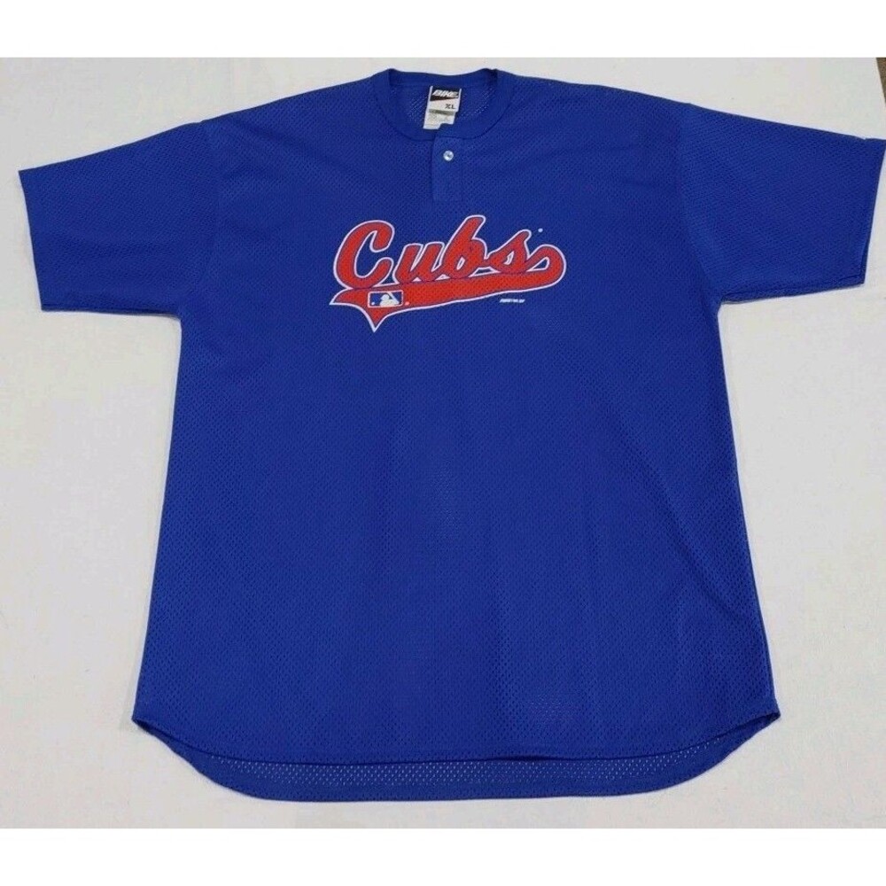Vintage Chicago Cubs Bike Brand Mesh Jersey Blue MLB Baseball Adult Size XL